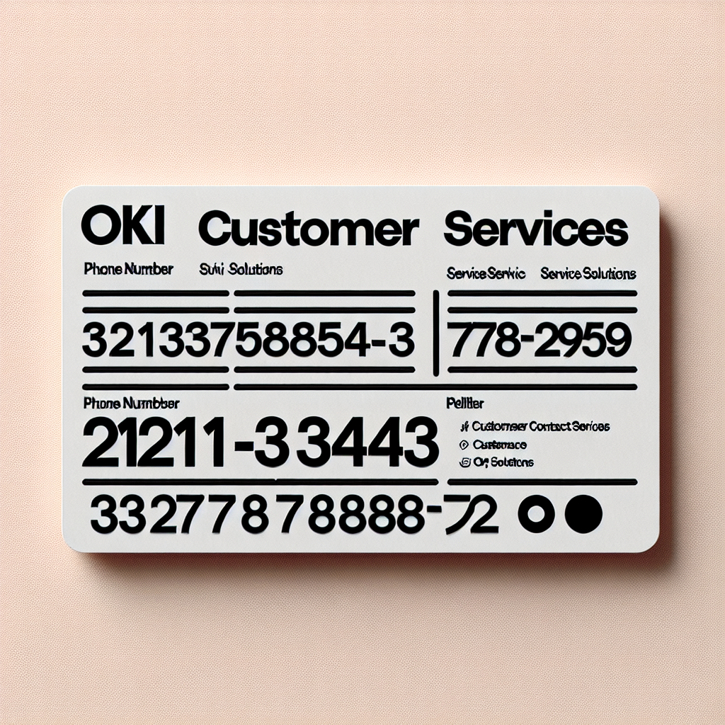 OKI müşteri hizmetleri telefon numarası - Servis Çözümleri