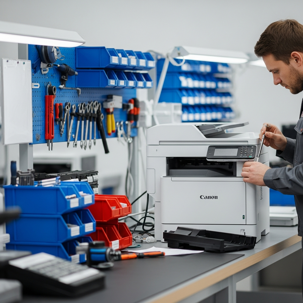 Generate a high-quality, relevant image prompt for an article about: Canon Yazıcı Tamir: Kılıça