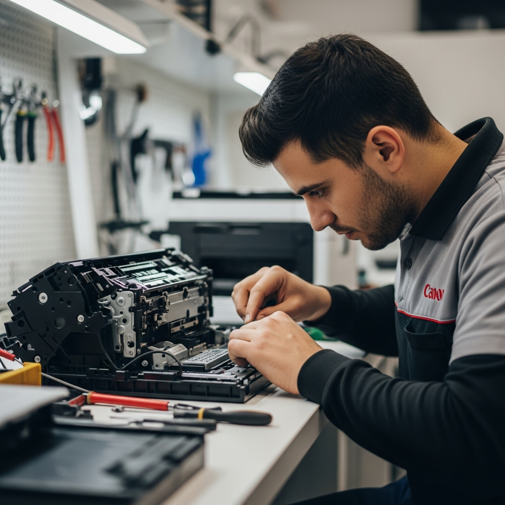 Generate a high-quality, relevant image prompt for an article about: Canon Yazıcı Tamir Başiskele