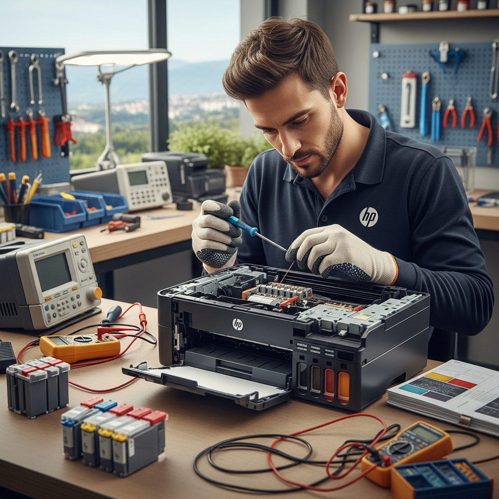 Generate a high-quality, relevant image prompt for an article about: Başiskele Ovacık HP Yazıcı