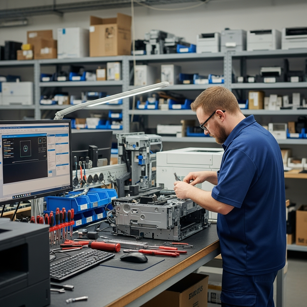 Generate a high-quality, relevant image prompt for an article about: Başiskele Hp Yazıcı Tamir: U