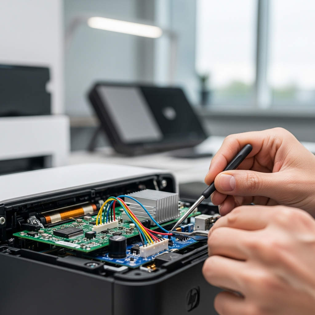 Generate a high-quality, relevant image prompt for an article about: Başiskele Serdar Mah HP Yazıc