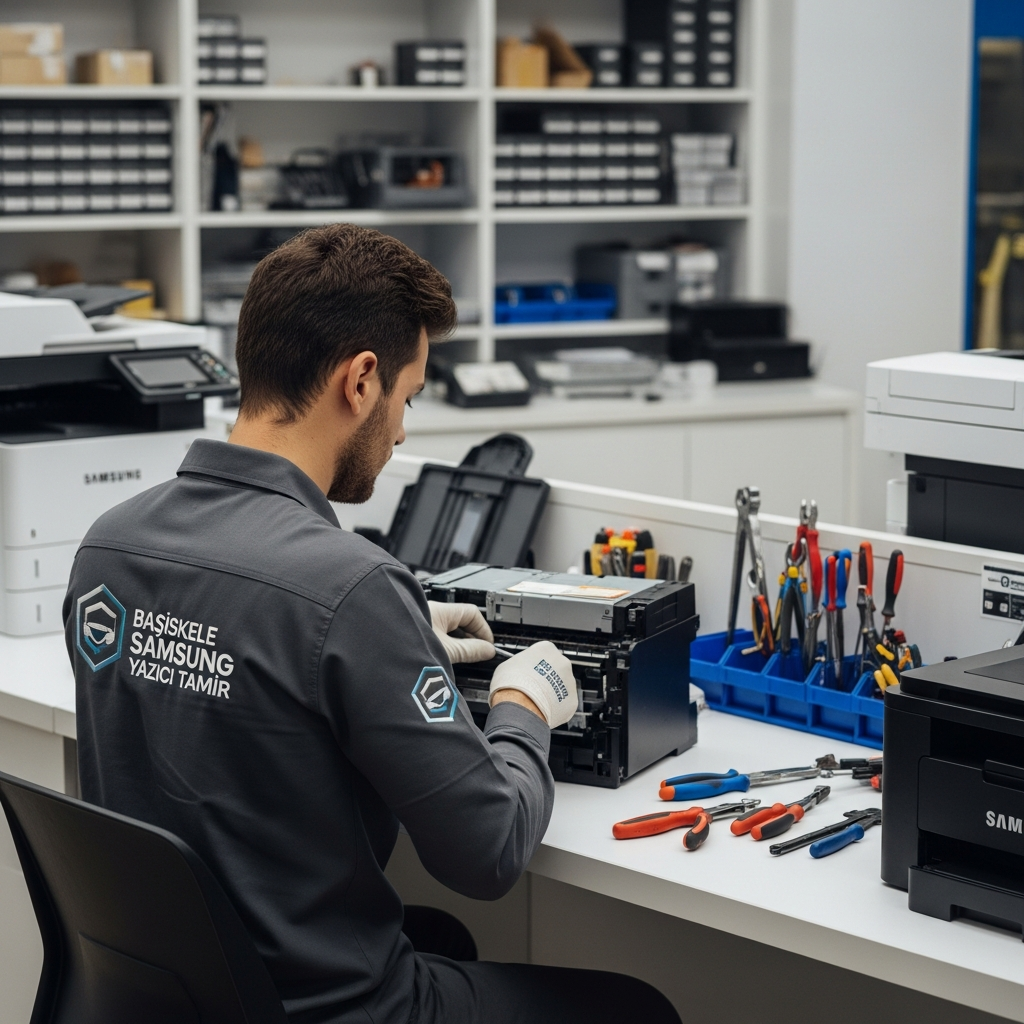 Generate a high-quality, relevant image prompt for an article about: Başiskele Samsung Yazıcı Tam