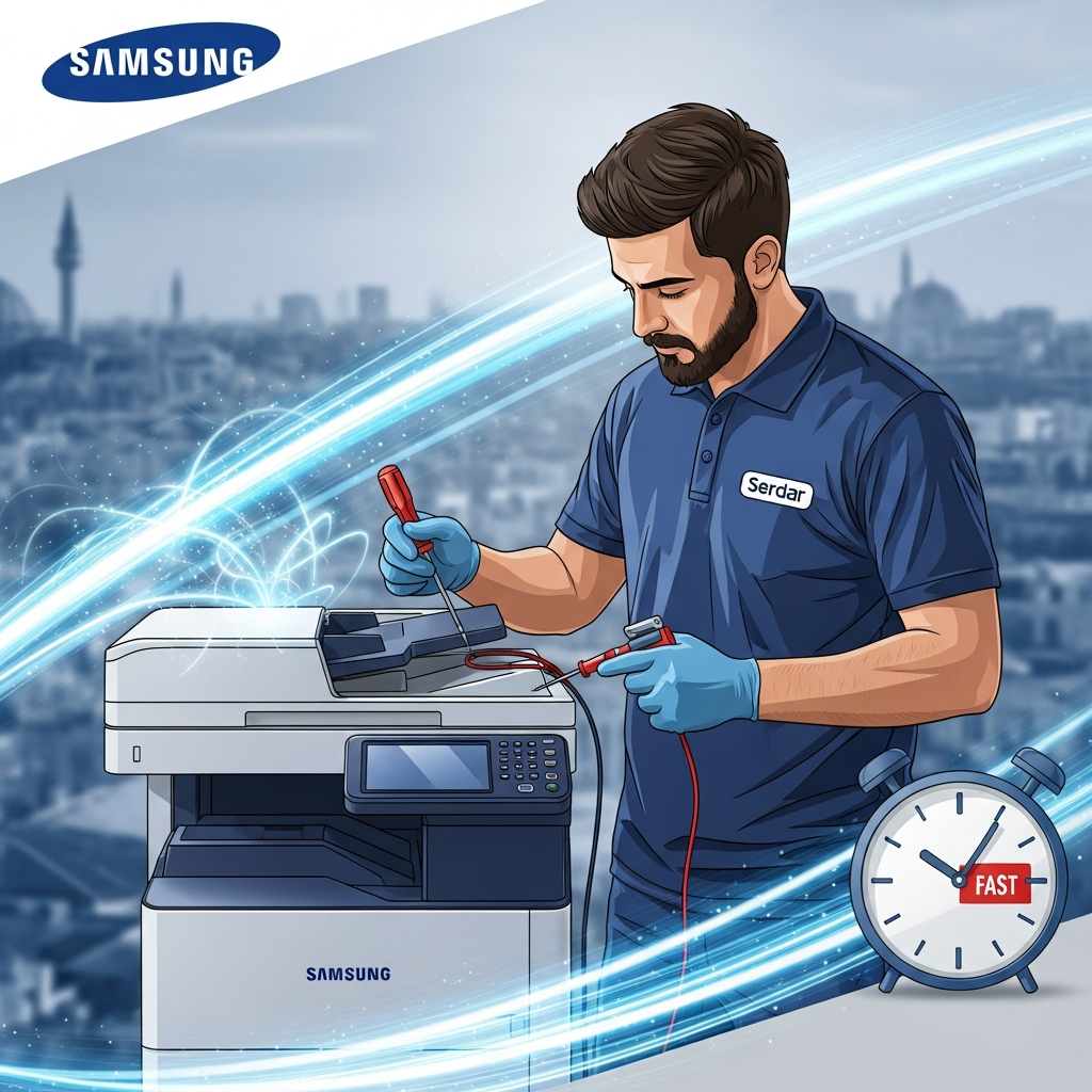 Generate a high-quality, relevant image prompt for an article about: Başiskele Serdar Samsung Yazı