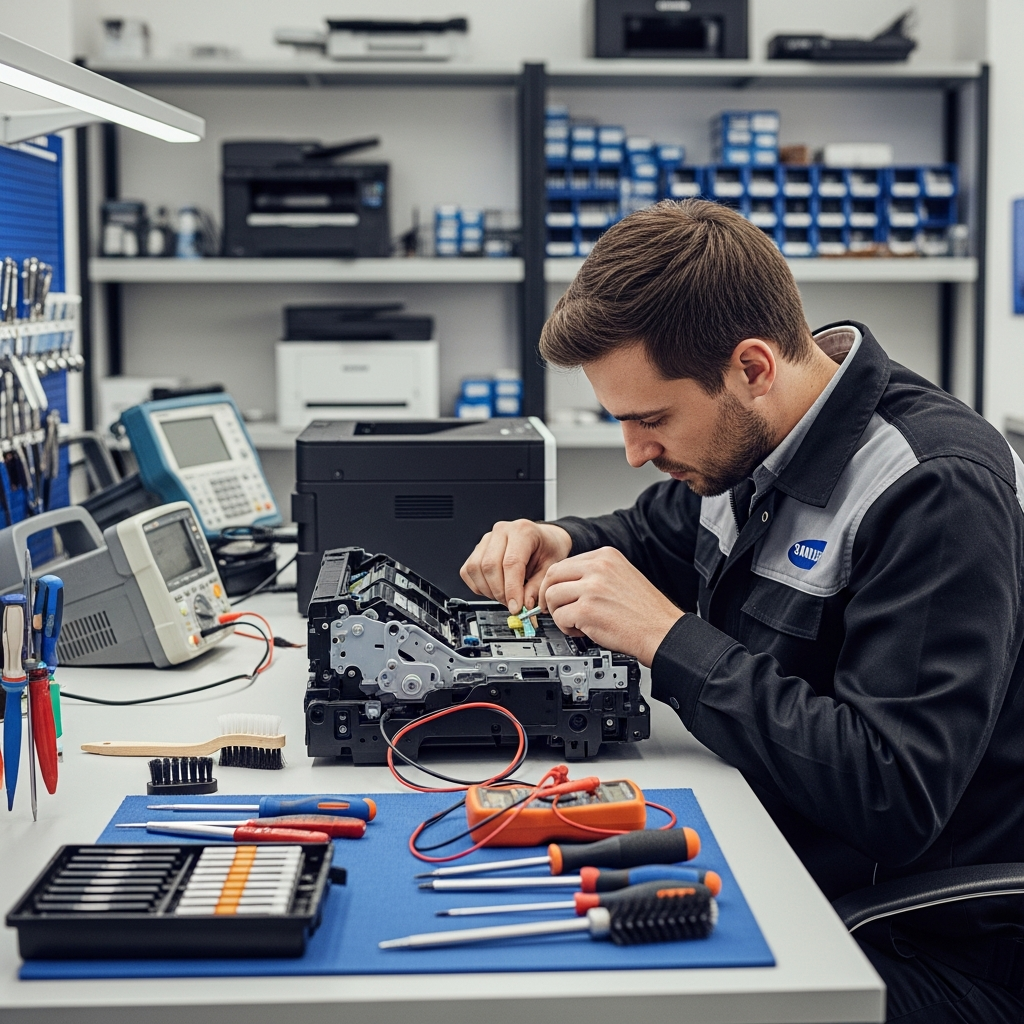 Generate a high-quality, relevant image prompt for an article about: Başiskele Samsung Yazıcı Tam