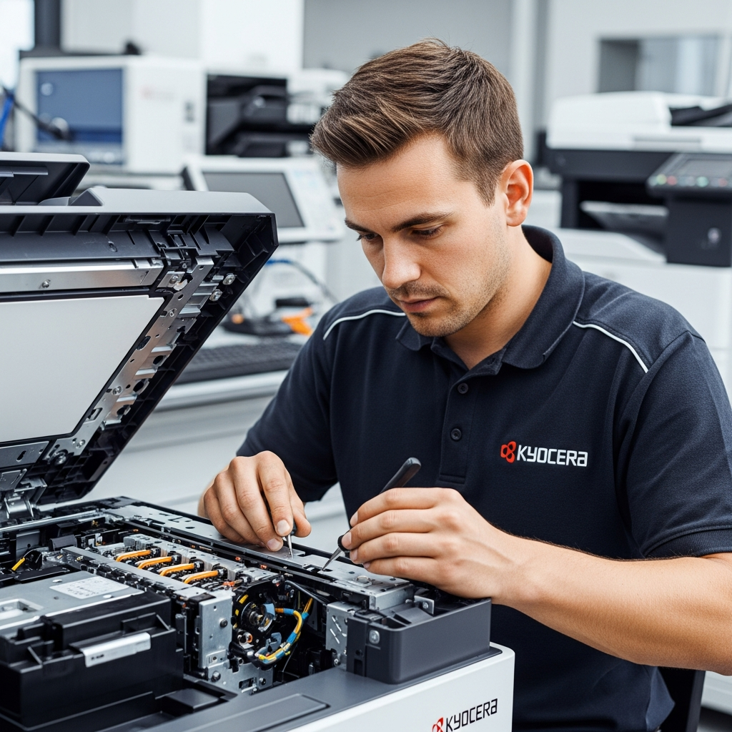 Generate a high-quality, relevant image prompt for an article about: Başiskele Kyocera Tamir: Uzman