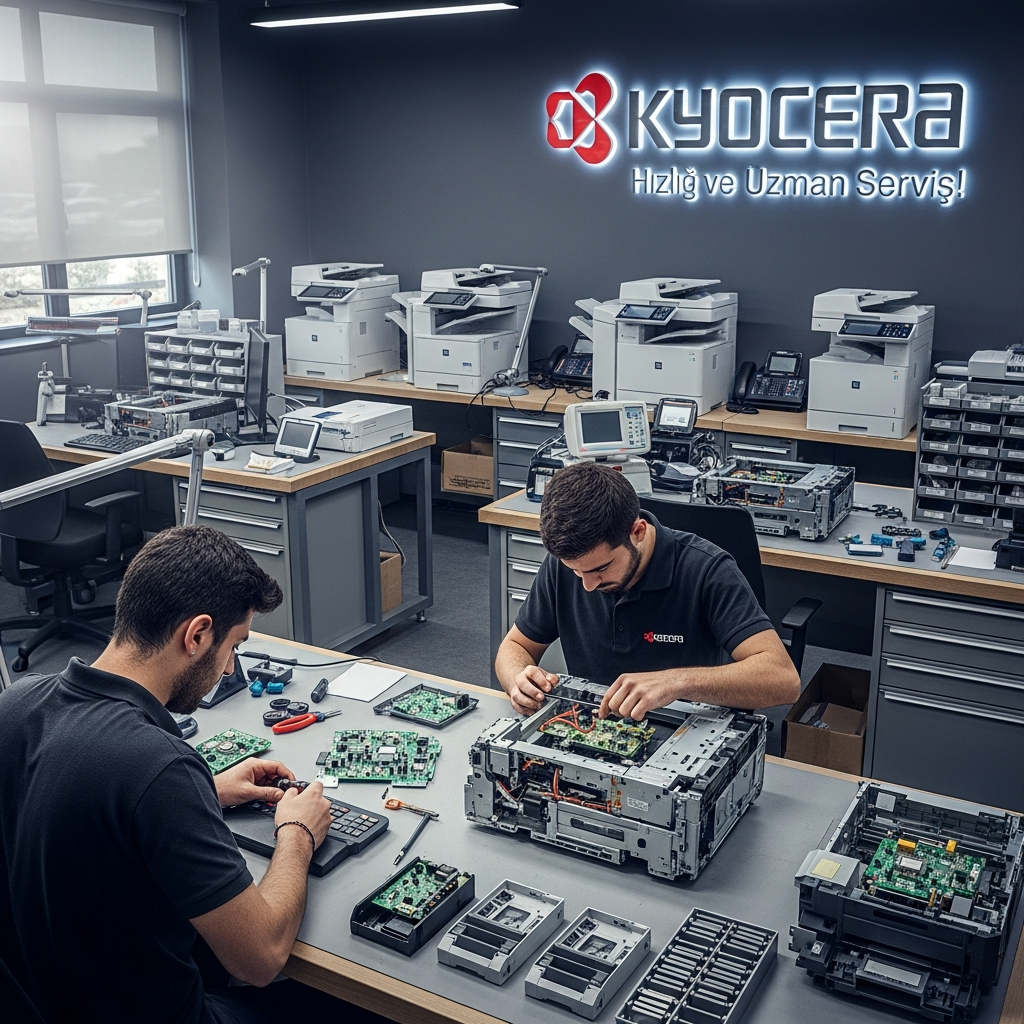 Generate a high-quality, relevant image prompt for an article about: Başiskele Kyocera Tamir: Hızl