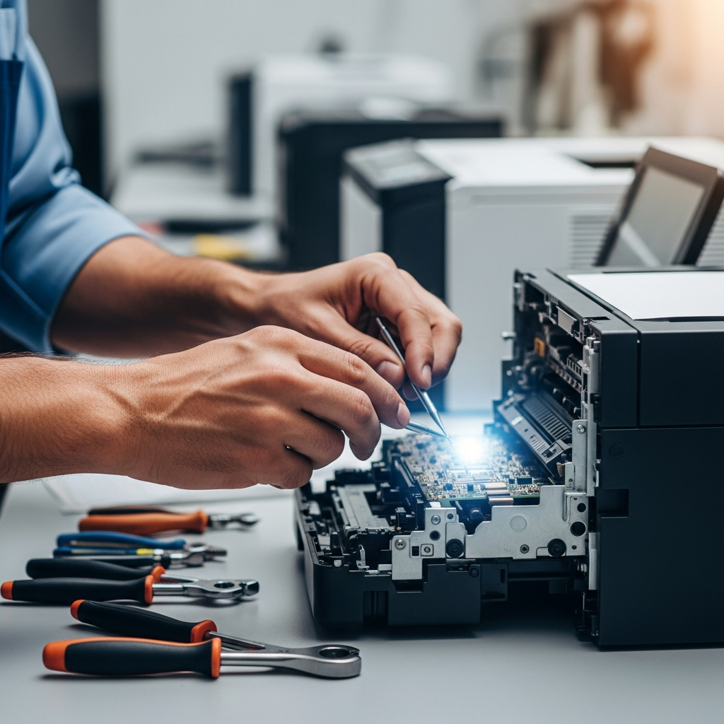 Generate a high-quality, relevant image prompt for an article about: Başiskele Oki Yazıcı Tamir: