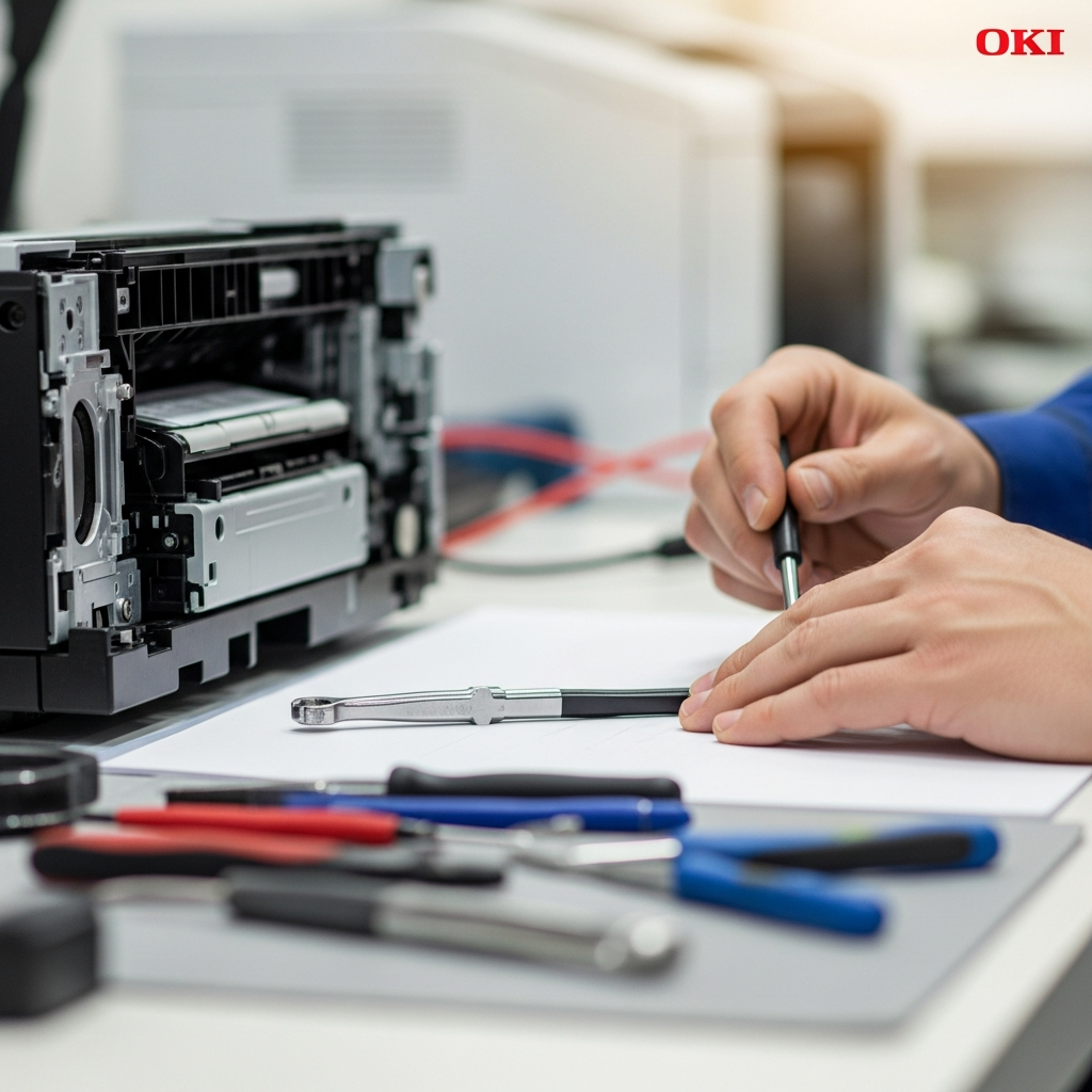 Generate a high-quality, relevant image prompt for an article about: Başiskele Oki Yazıcı Tamir: