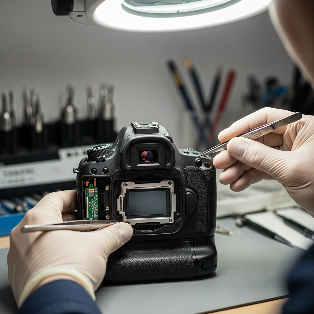 Generate a high-quality, relevant image prompt for an article about: Darıca Nenehatun Canon Tamir: