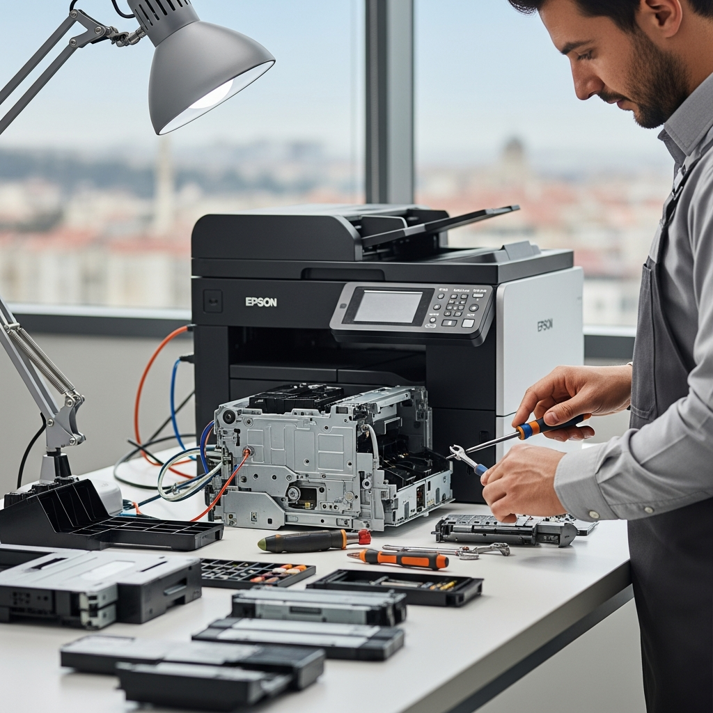 Generate a high-quality, relevant image prompt for an article about: Darıca Yeni Mah Epson Yazıcı