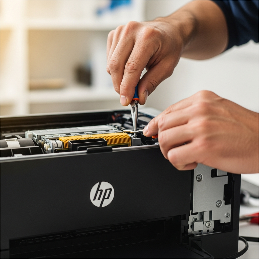 Generate a high-quality, relevant image prompt for an article about: Darıca Bayramoğlu HP Yazıcı