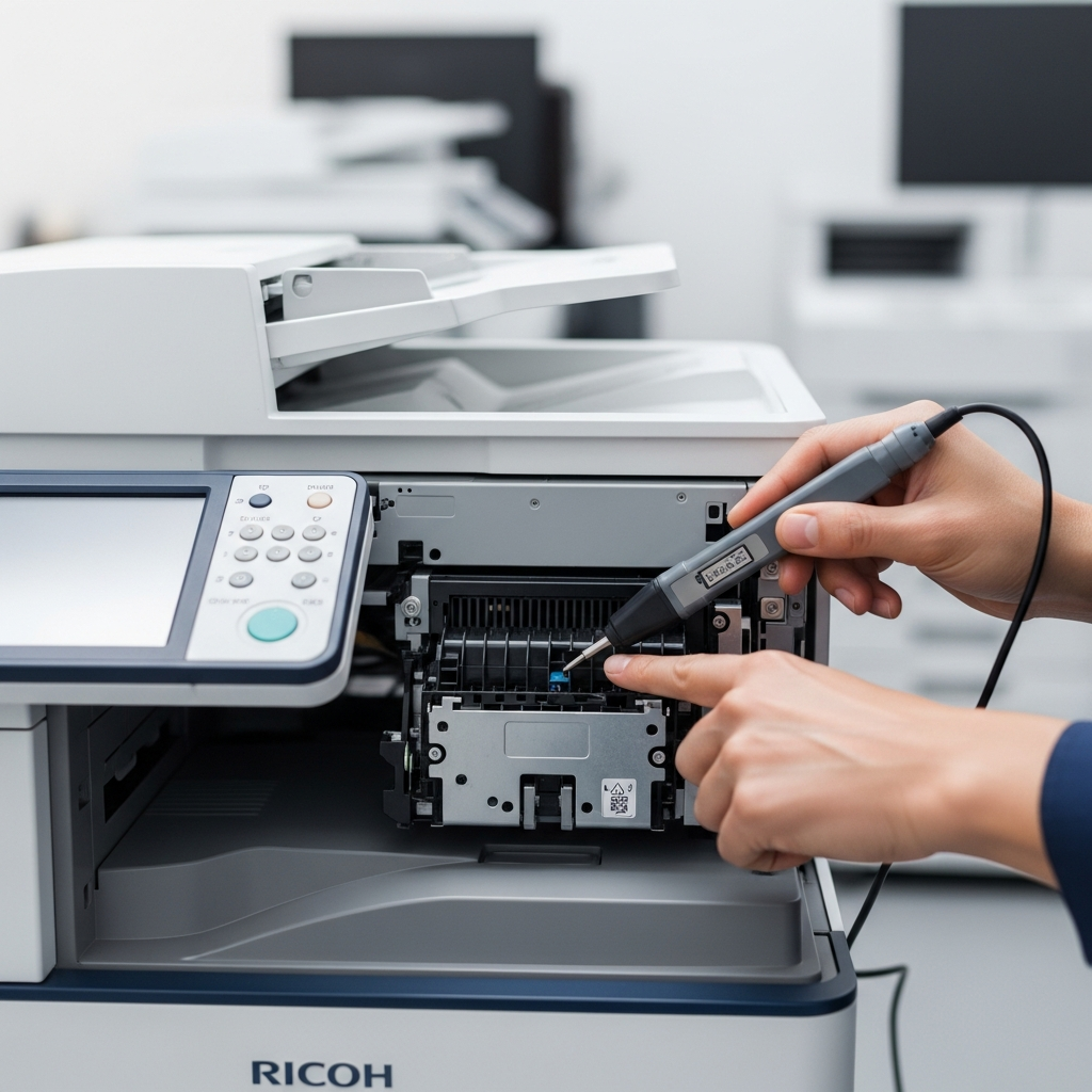 Generate a high-quality, relevant image prompt for an article about: Darıca Ricoh Tamir: Hızlı ve